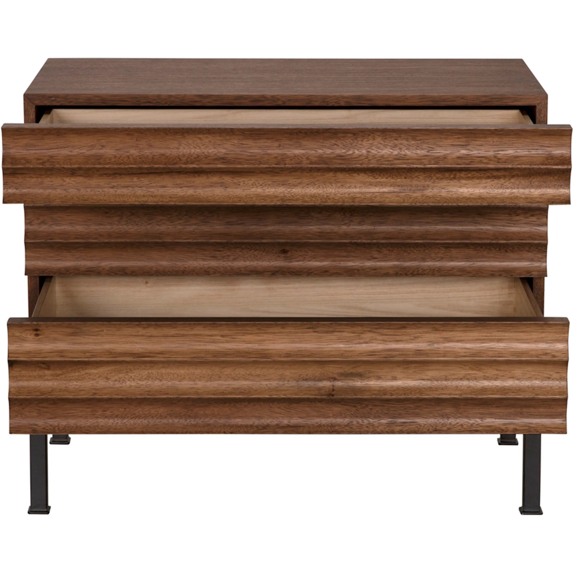 Arturo Console by Noir in dark walnut. Made from walnut in a unique style.