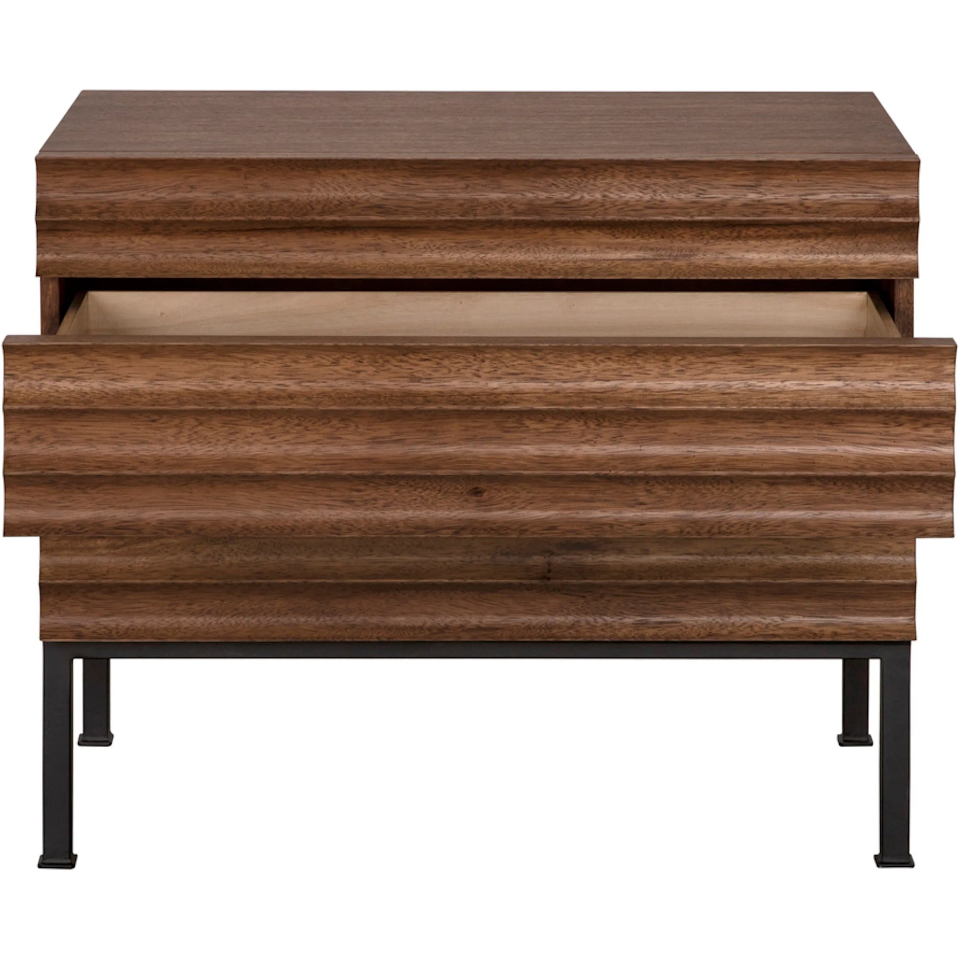Arturo Console by Noir in dark walnut. Made from walnut in a unique style.