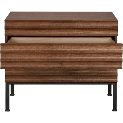 Arturo Console by Noir in dark walnut. Made from walnut in a unique style.