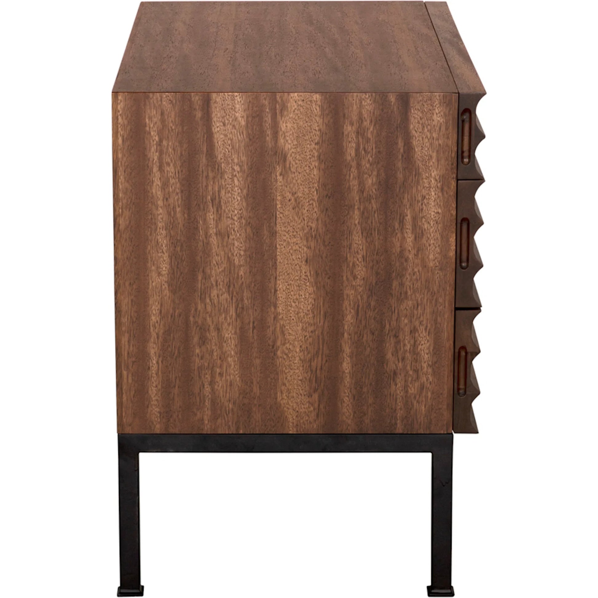 Arturo Console by Noir in dark walnut. Made from walnut in a unique style.