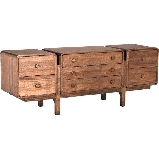 Minsk Sideboard by Noir in dark walnut. Made from walnut in a unique style.