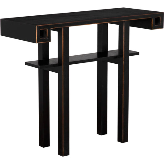 Uomo Console by Noir in hand rubbed black. Made from mahogany, veneer in a unique style.