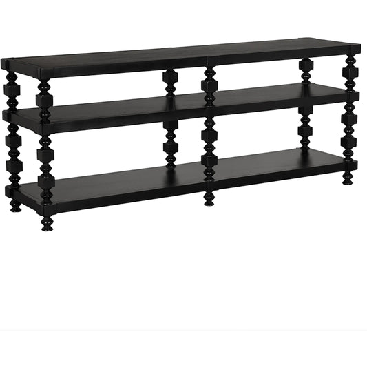 Maurice Console by Noir in hand rubbed black. Made from mahogany, veneer in a traditional style.