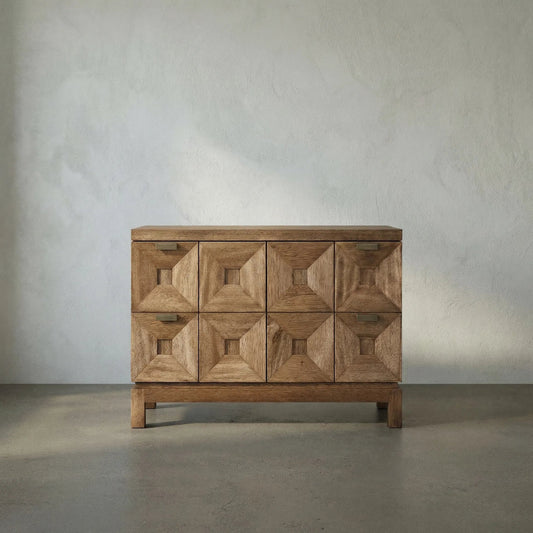 Musashi 2 Drawer Cabinet by Noir. Made from walnut, veneer in a traditional style.