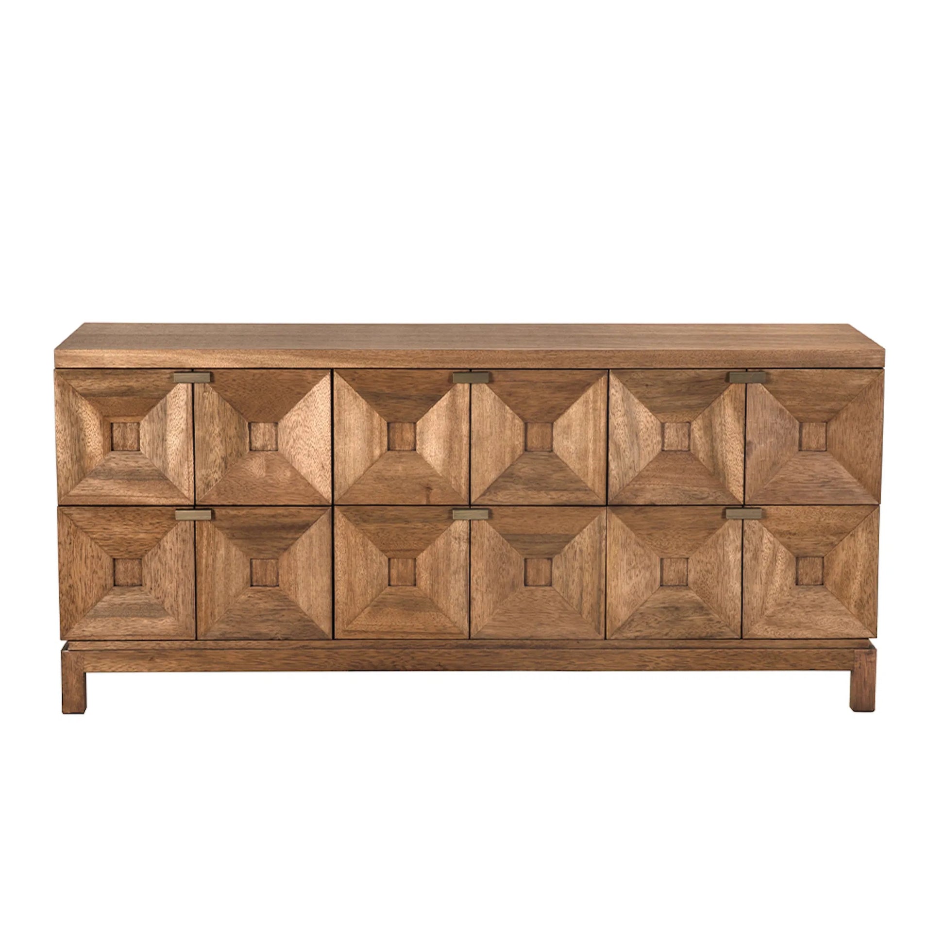 Musashi 6 Drawer Cabinet by Noir in dark walnut, brass hardware. Made from walnut, veneer in a traditional style.