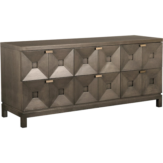 Musashi 6 Drawer Cabinet by Noir. Made from walnut, veneer in a traditional style.