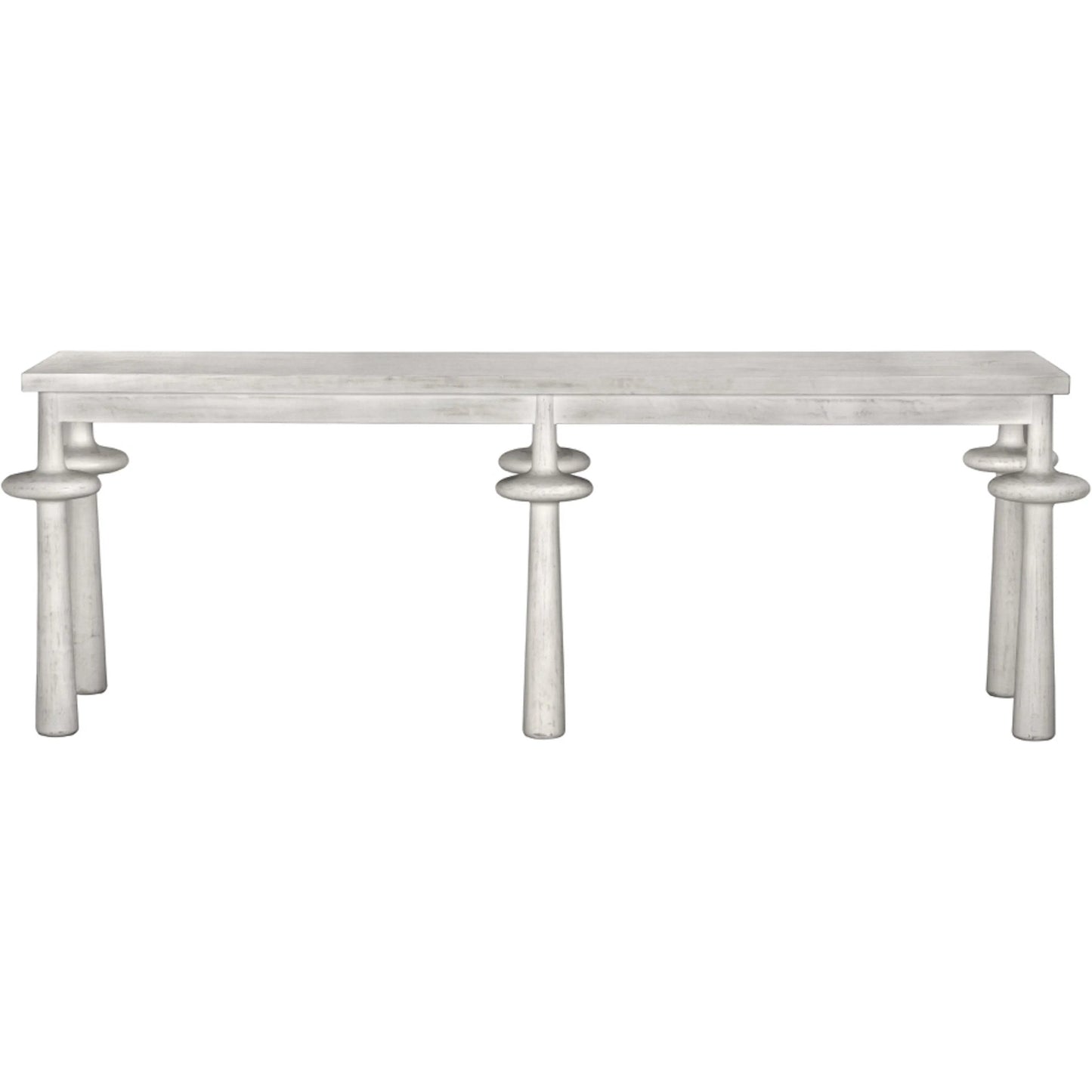 002 SI-2524154 | Additional Silo | Destemonia Console by Noir in white wash. Made from mahogany in a modern style.
