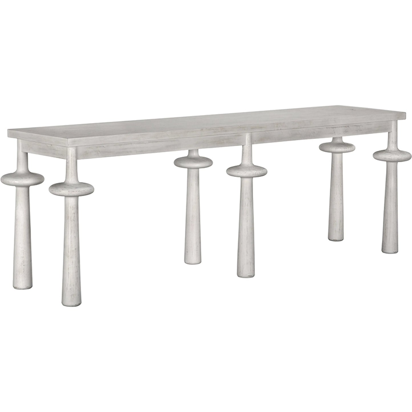 001 SI-2524154 | Primary Silo | Destemonia Console by Noir in white wash. Made from mahogany in a modern style.