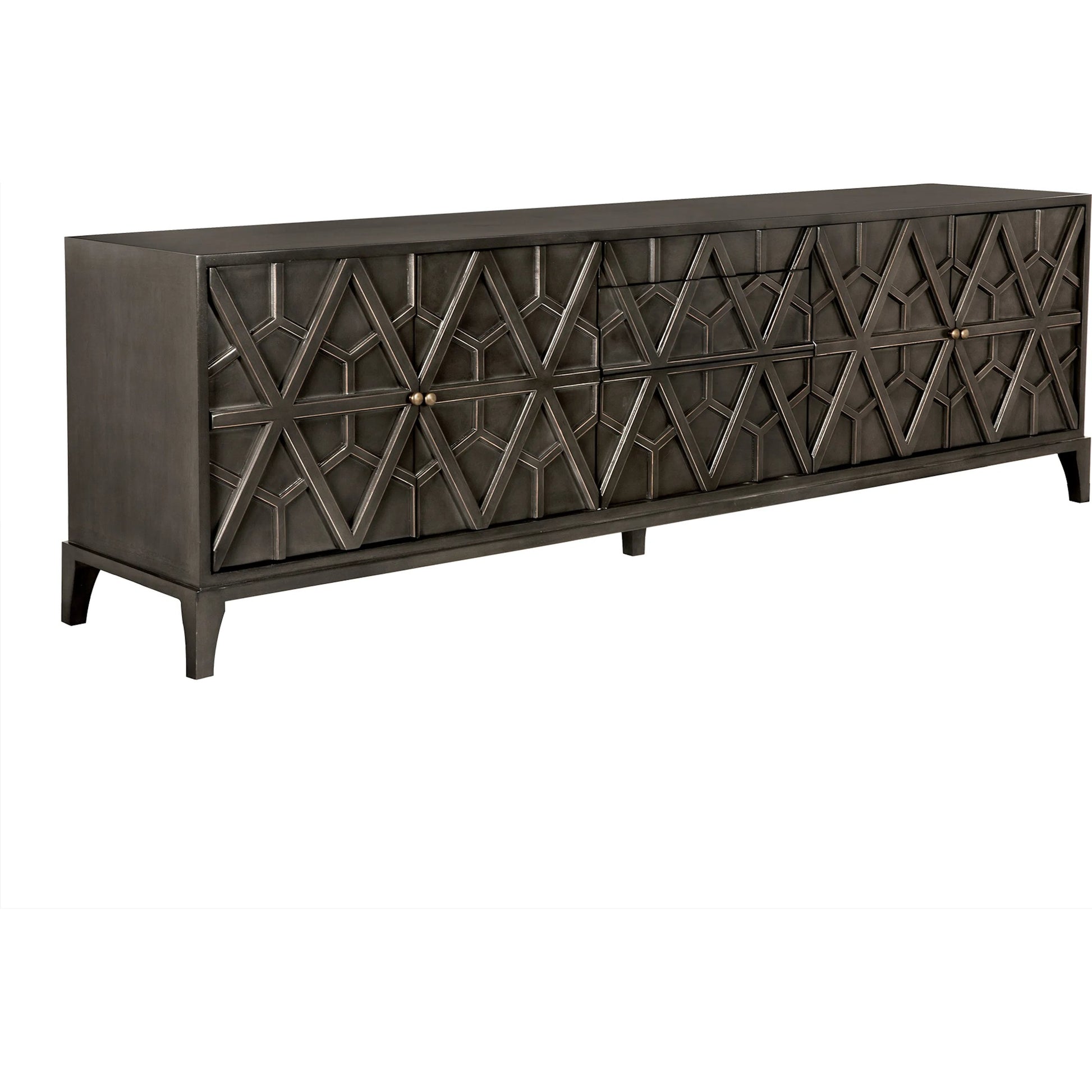 Maharadsha Sideboard by Noir in pale. Made from mahogany, veneer, brass pulls in a unique style.
