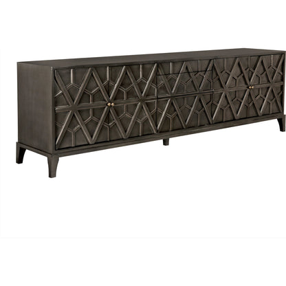 Maharadsha Sideboard by Noir in pale. Made from mahogany, veneer, brass pulls in a unique style.