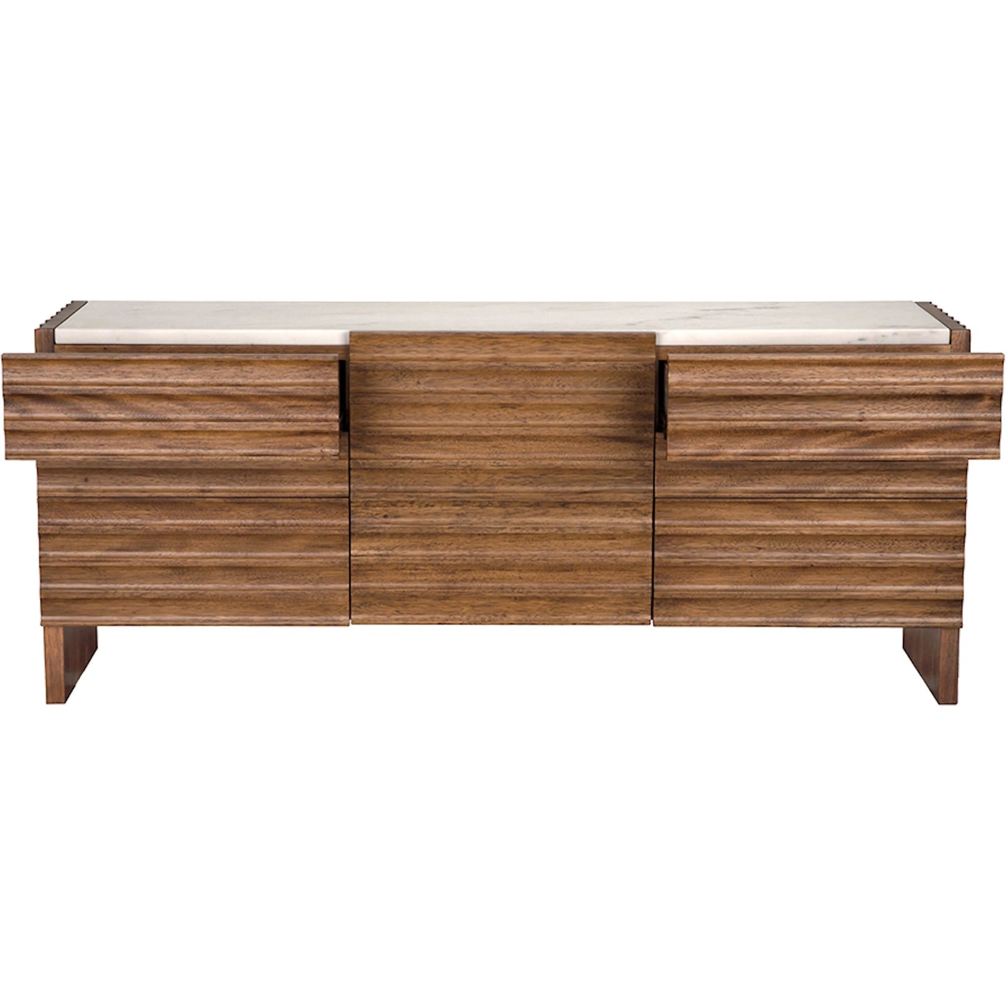 004 SI-2635199 | Closeup | Gauss Sideboard with Marble Top by Noir. Made from walnut in a unique style.