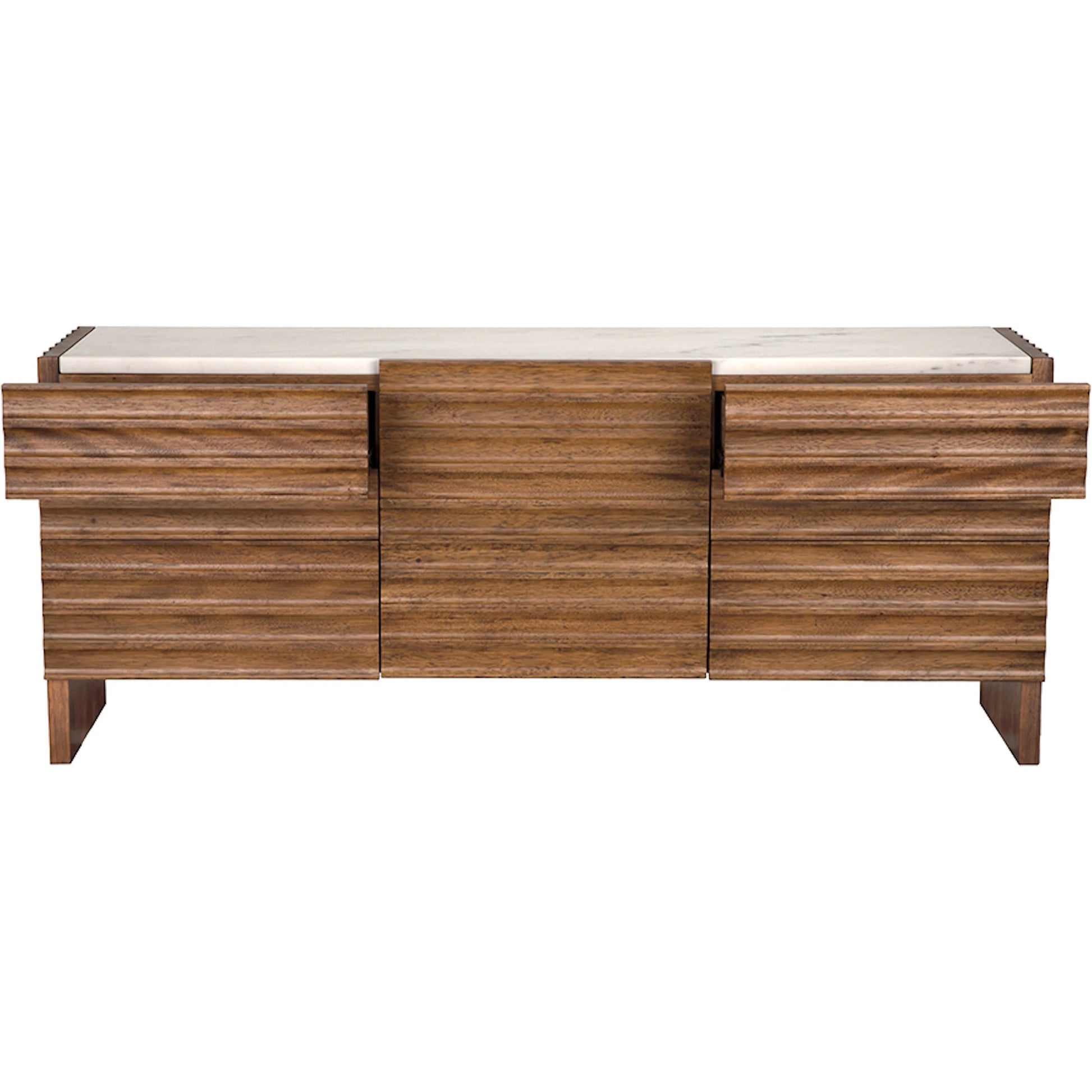 Gauss Sideboard with Marble Top by Noir. Made from walnut in a unique style.
