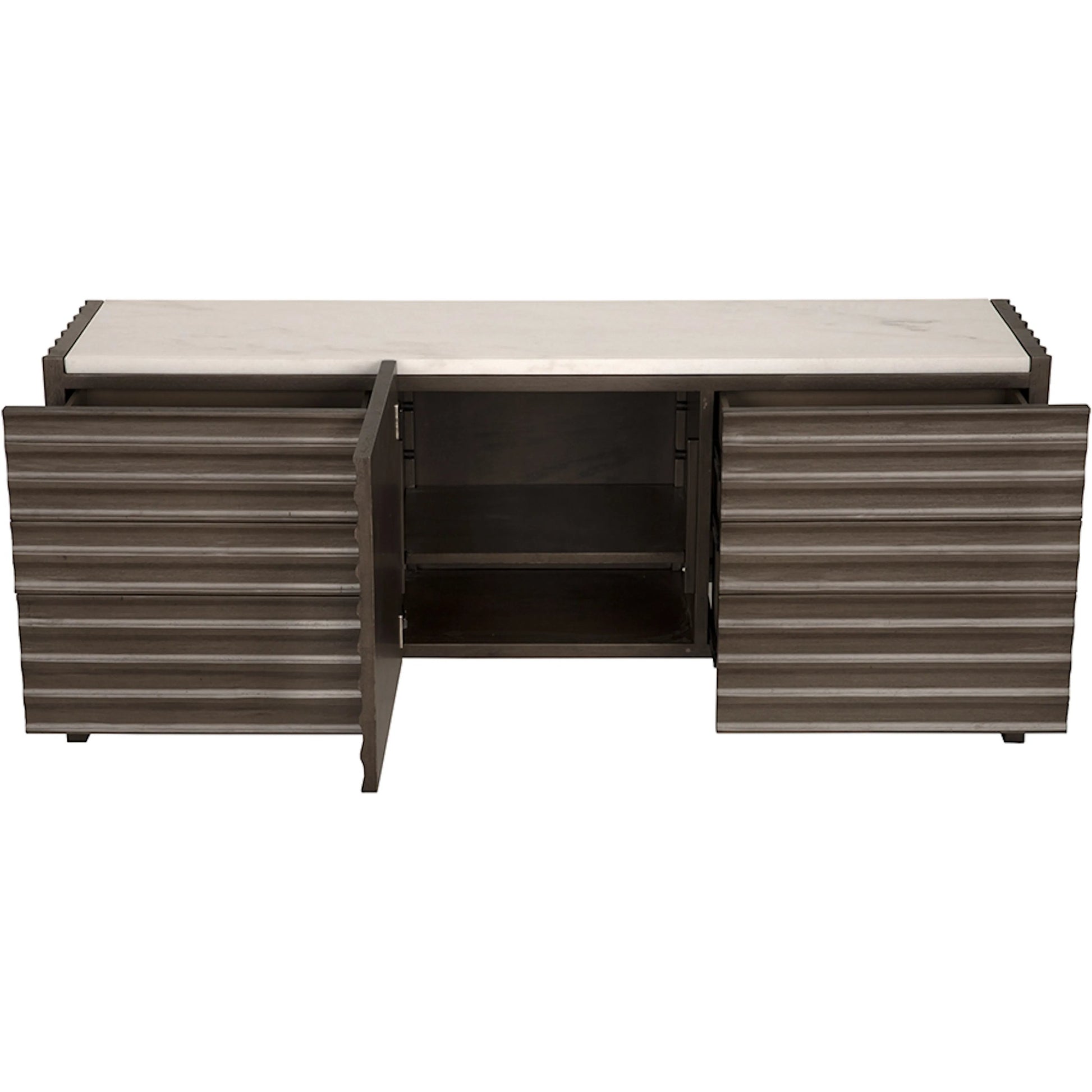 Gauss Sideboard with Marble Top by Noir. Made from walnut in a unique style.