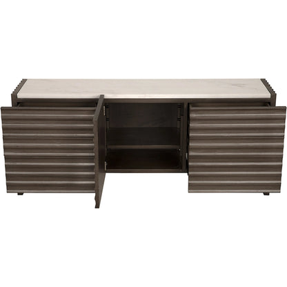 Gauss Sideboard with Marble Top by Noir. Made from walnut in a unique style.