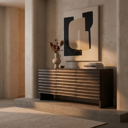 Gauss Sideboard with Marble Top by Noir. Made from walnut in a unique style.