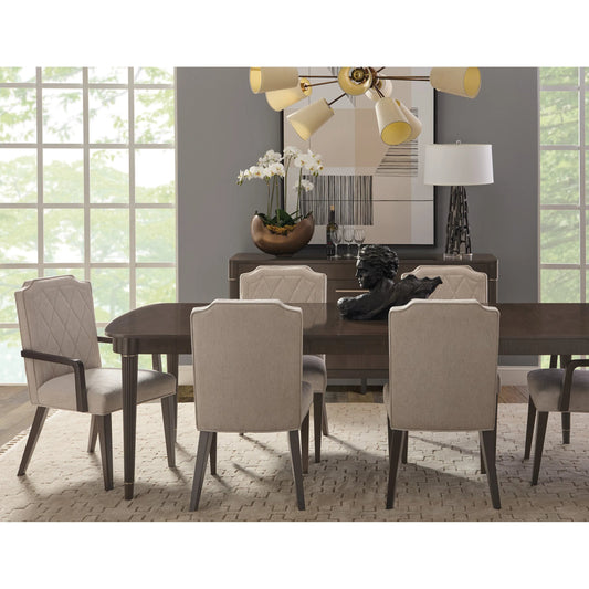 Asher Park Upholstered Side Chair by Pulaski Furniture in cloud, piano brown. Made from rubberwood solids in a unique style.