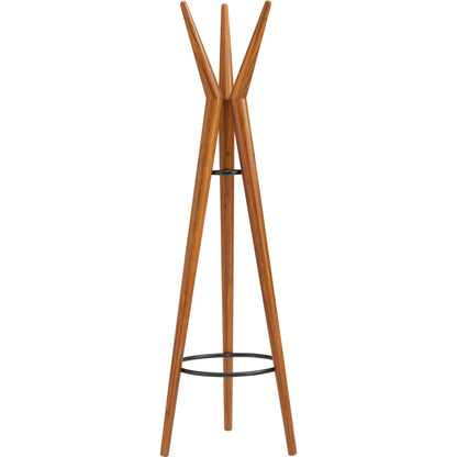 Spire Coat Tree by Greenington in amber. Made from solid moso bamboo in a modern style.