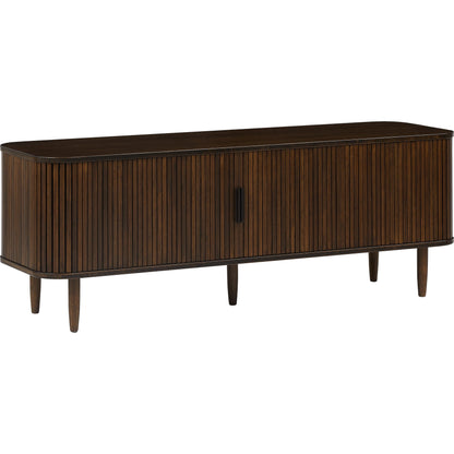 Carmel Console Table by Greenington in black walnut. Made from 100% solid moso bamboo in a rustic style.