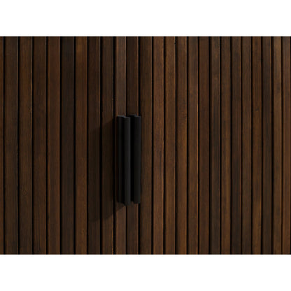 Carmel Console Table by Greenington in black walnut. Made from 100% solid moso bamboo in a rustic style.