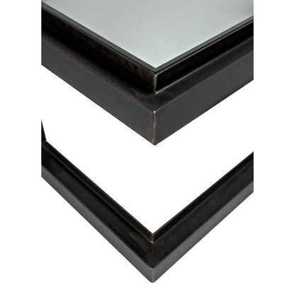 Structure Metal Desk by Noir in metal, glass. Made from metal, glass in a modern style.