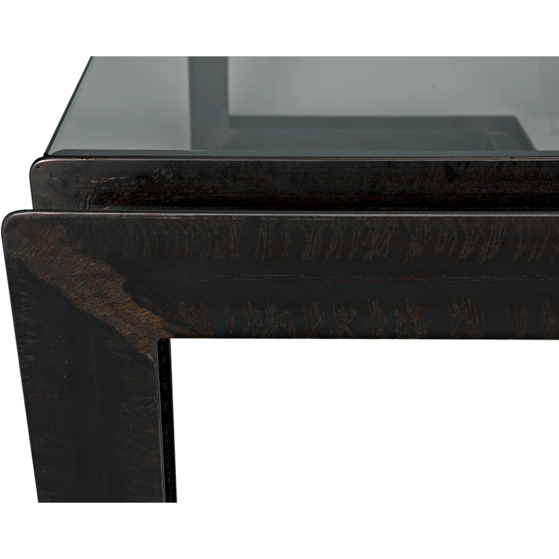 Structure Metal Desk by Noir in metal, glass. Made from metal, glass in a modern style.