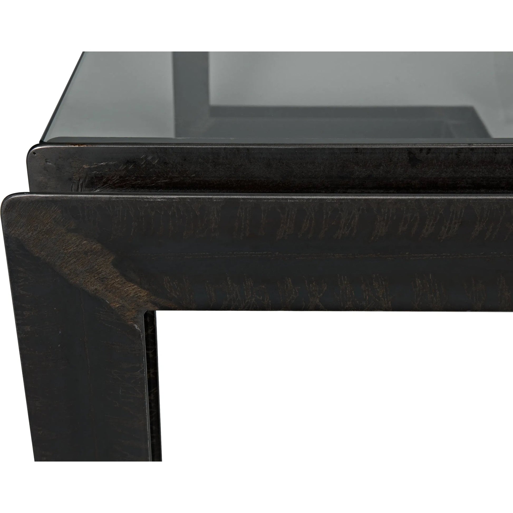 Structure Metal Desk by Noir in metal, glass. Made from metal, glass in a modern style.