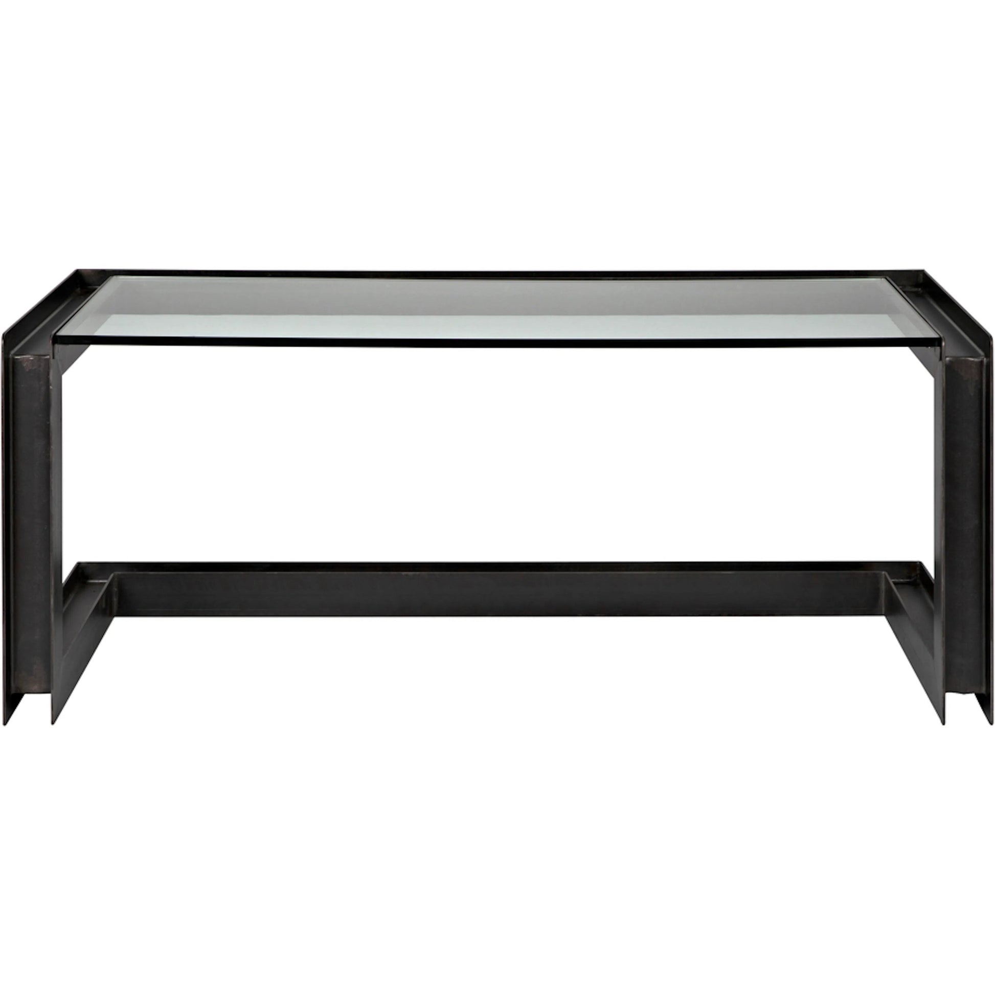 Structure Metal Desk by Noir in metal, glass. Made from metal, glass in a modern style.