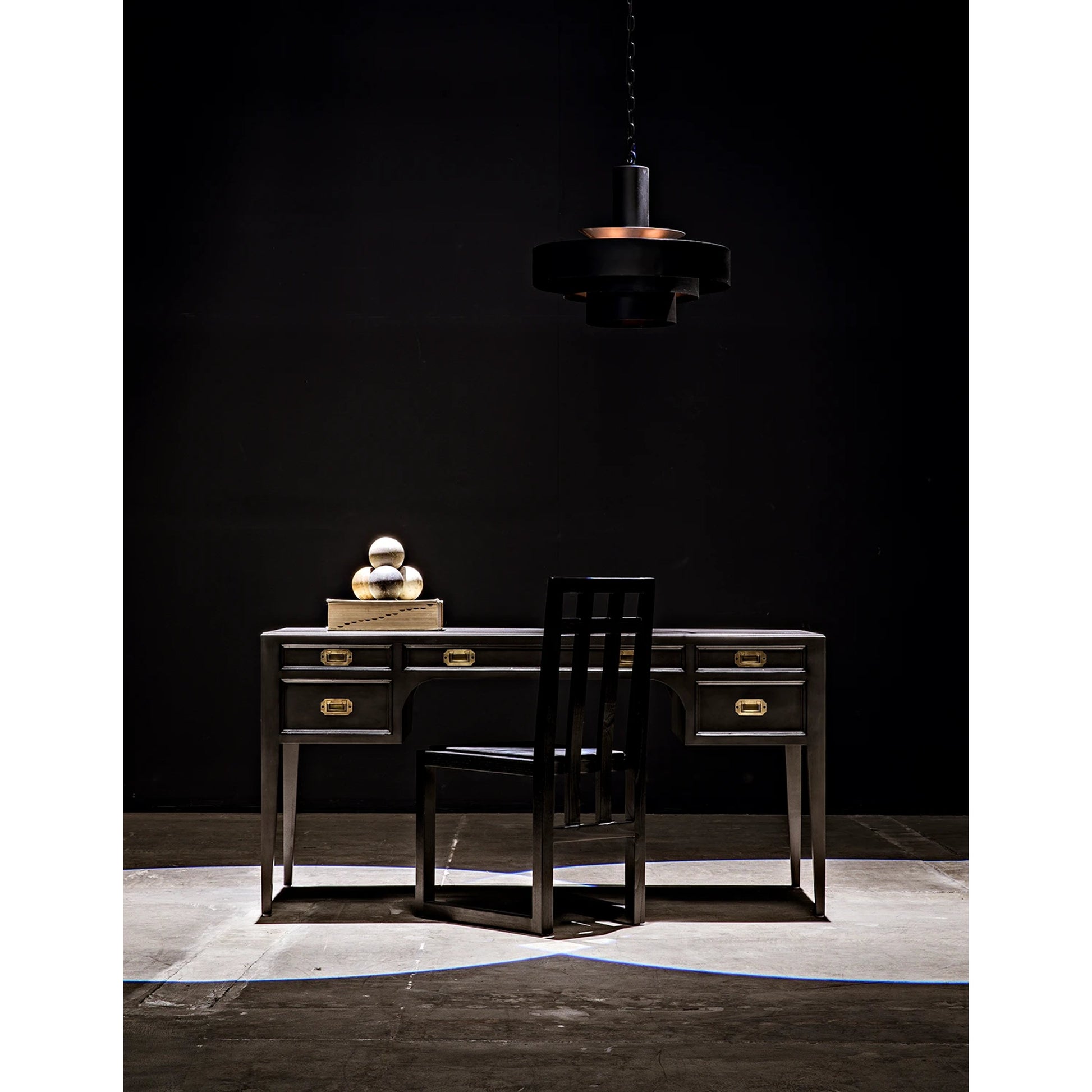 Africa Desk by Noir. Made from mahogany in a transitional style.