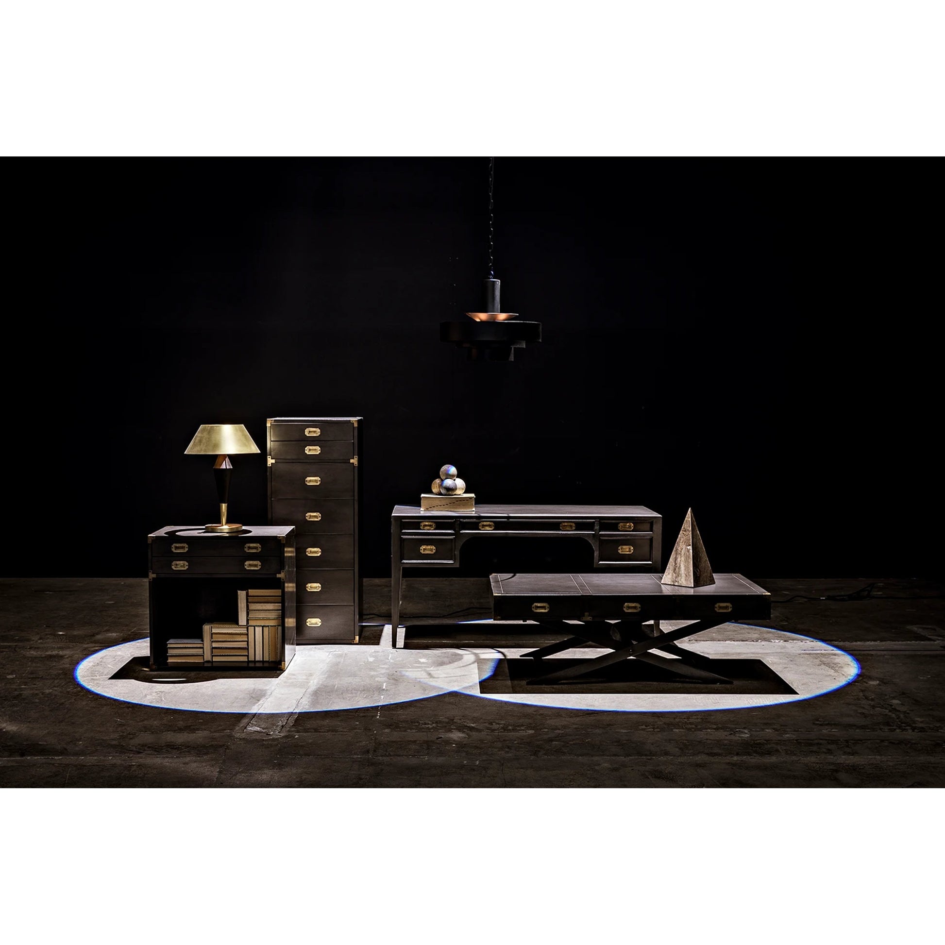 Africa Desk by Noir. Made from mahogany in a transitional style.