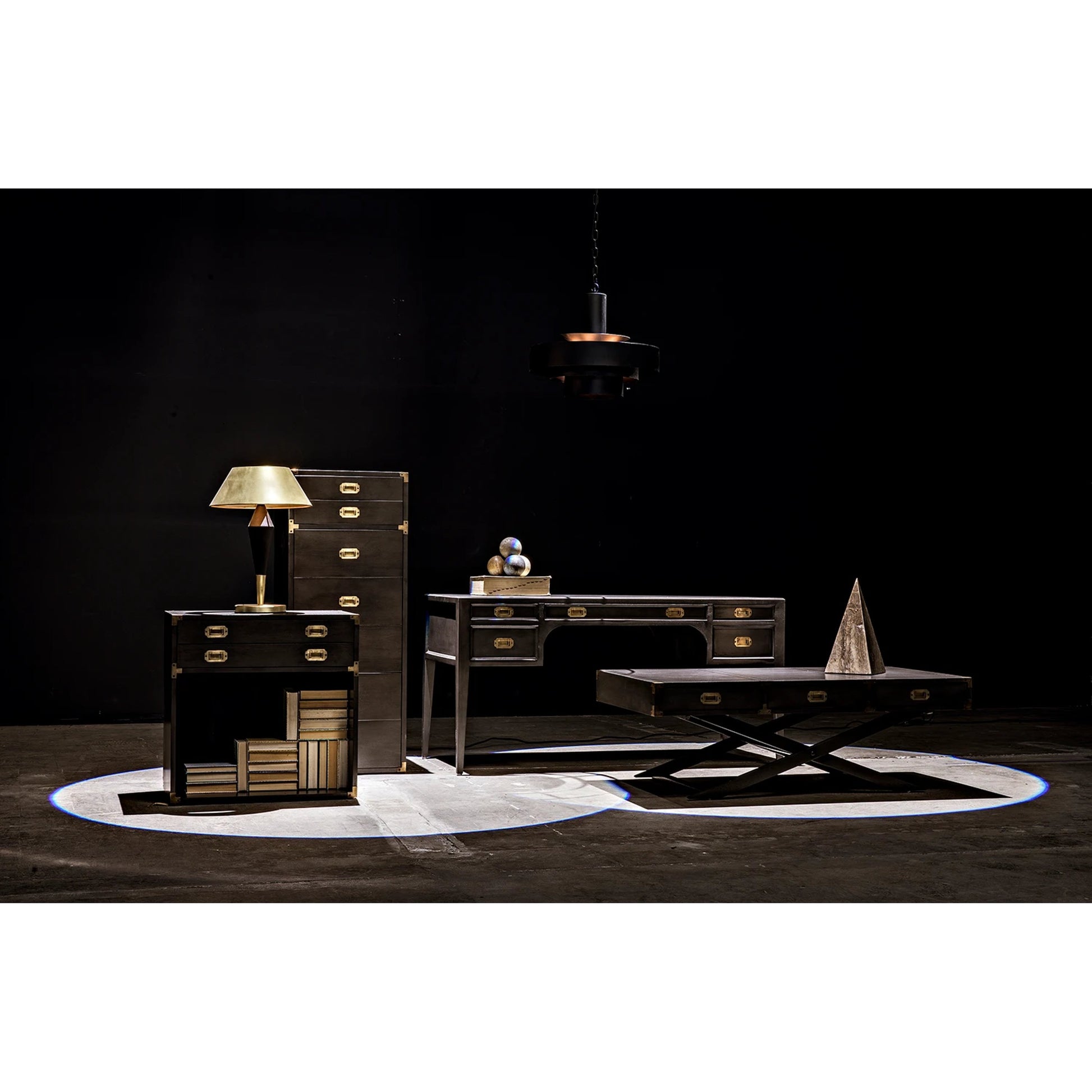 Africa Desk by Noir. Made from mahogany in a transitional style.