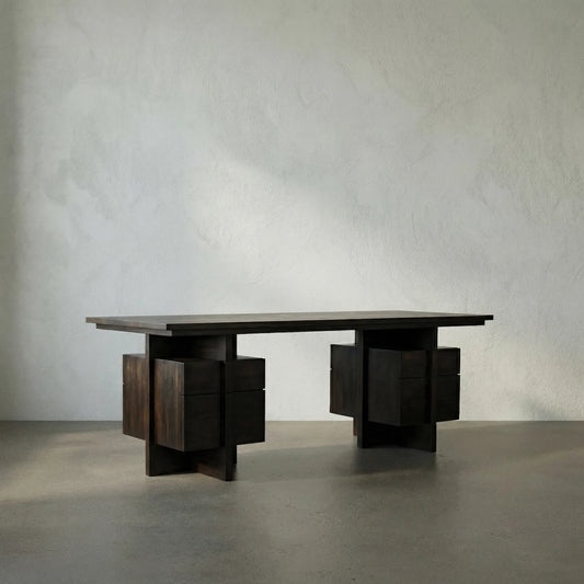 Bridge Desk by Noir in ebony walnut. Made from walnut in a eclectic & global style.