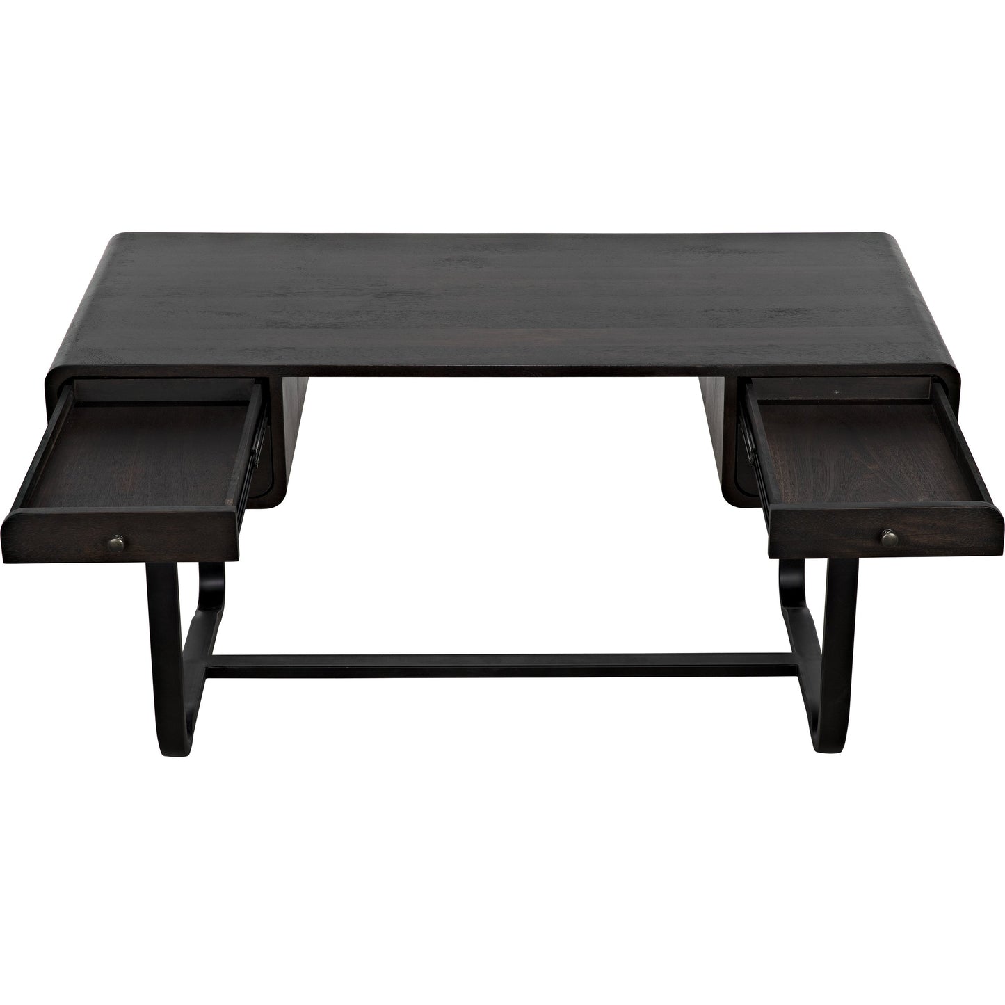 005 SI-1707288 | Additional Silo | Voltes Desk by Noir in ebony walnut, black metal. Made from walnut, metal in a eclectic & global style.