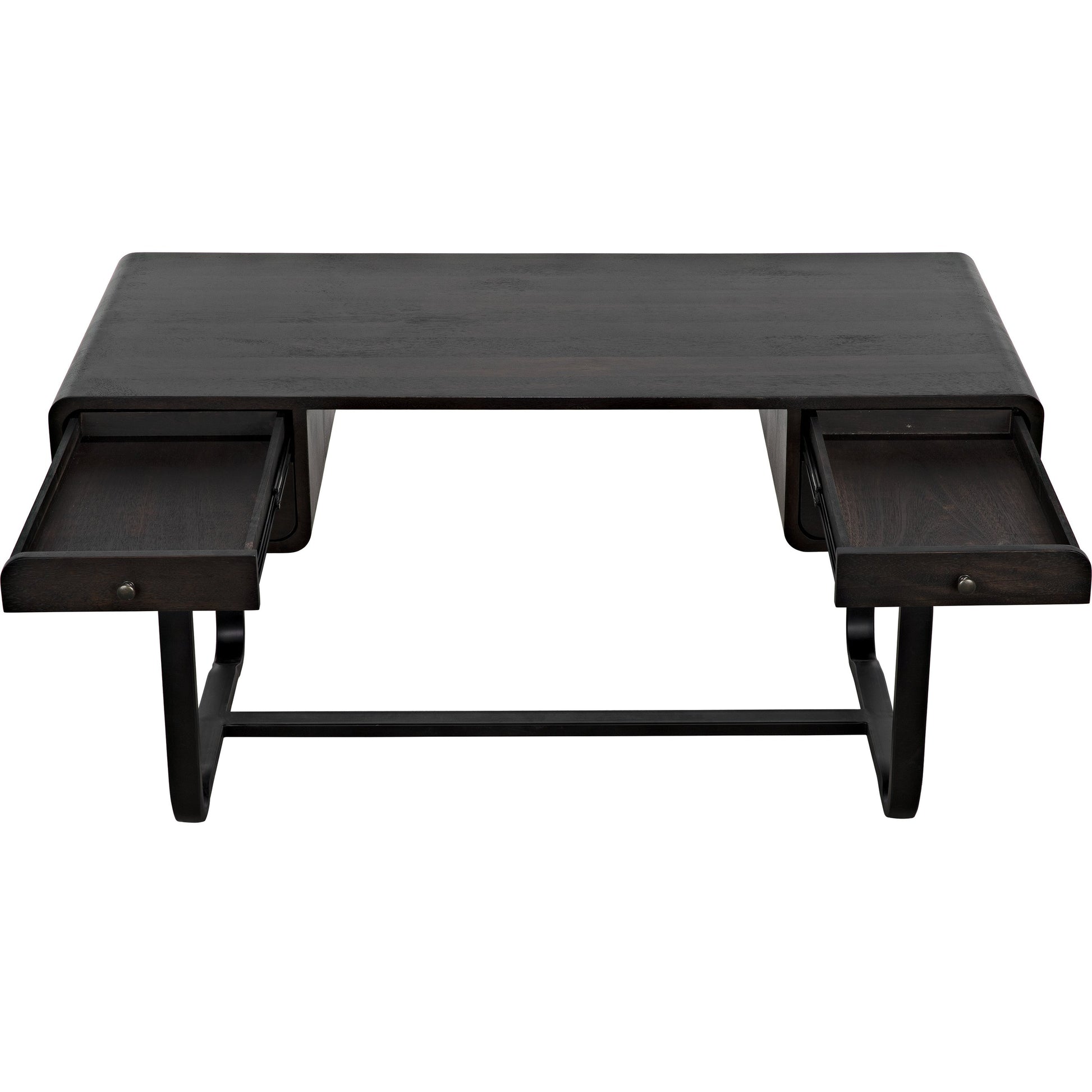 Voltes Desk by Noir in ebony walnut, black metal. Made from walnut, metal in a eclectic & global style.
