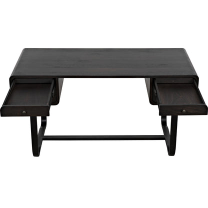 Voltes Desk by Noir in ebony walnut, black metal. Made from walnut, metal in a eclectic & global style.