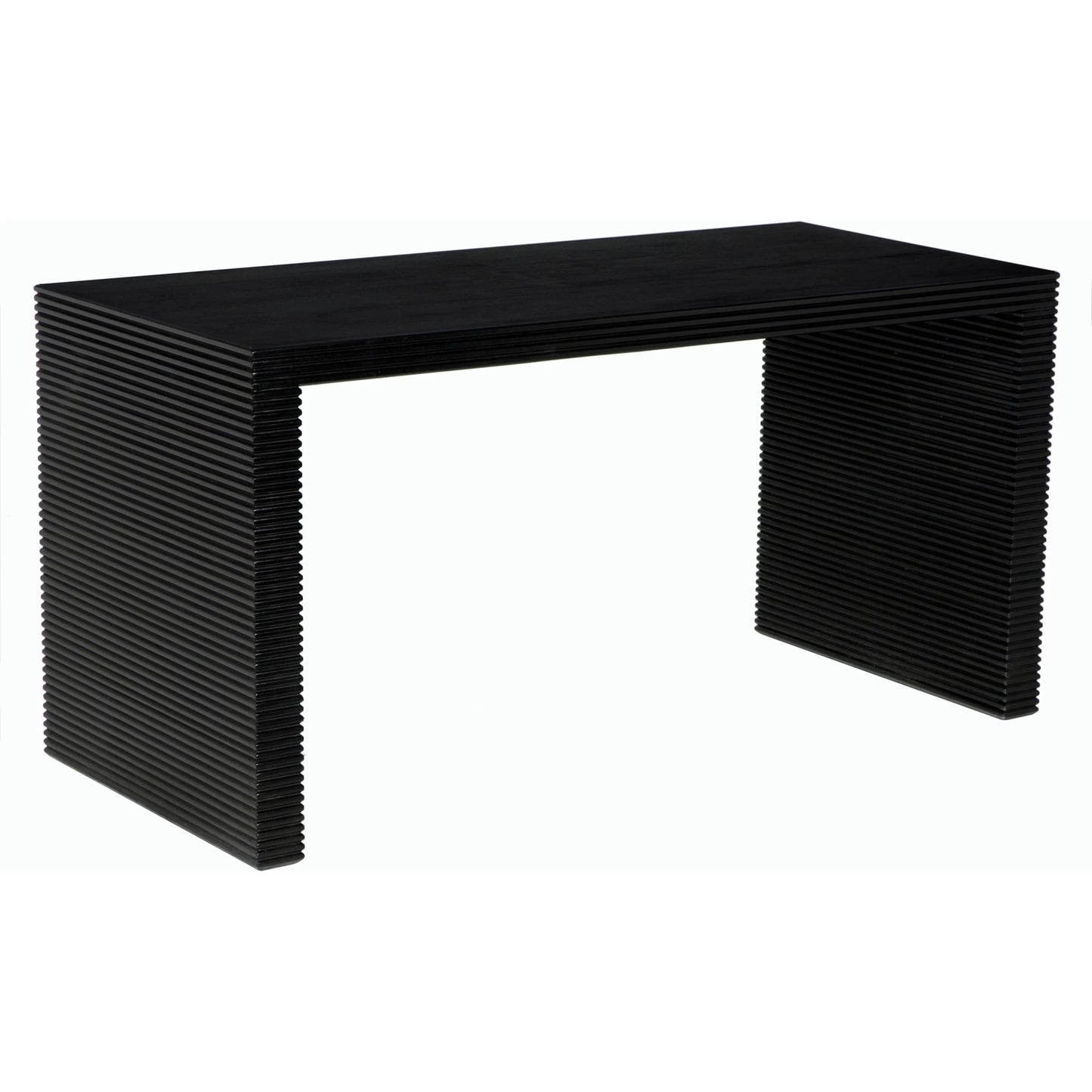012 SI-2143527 | Primary Silo | Manhattan Desk by Noir in hand rubbed black. Made from mahogany and veneer in a modern style.