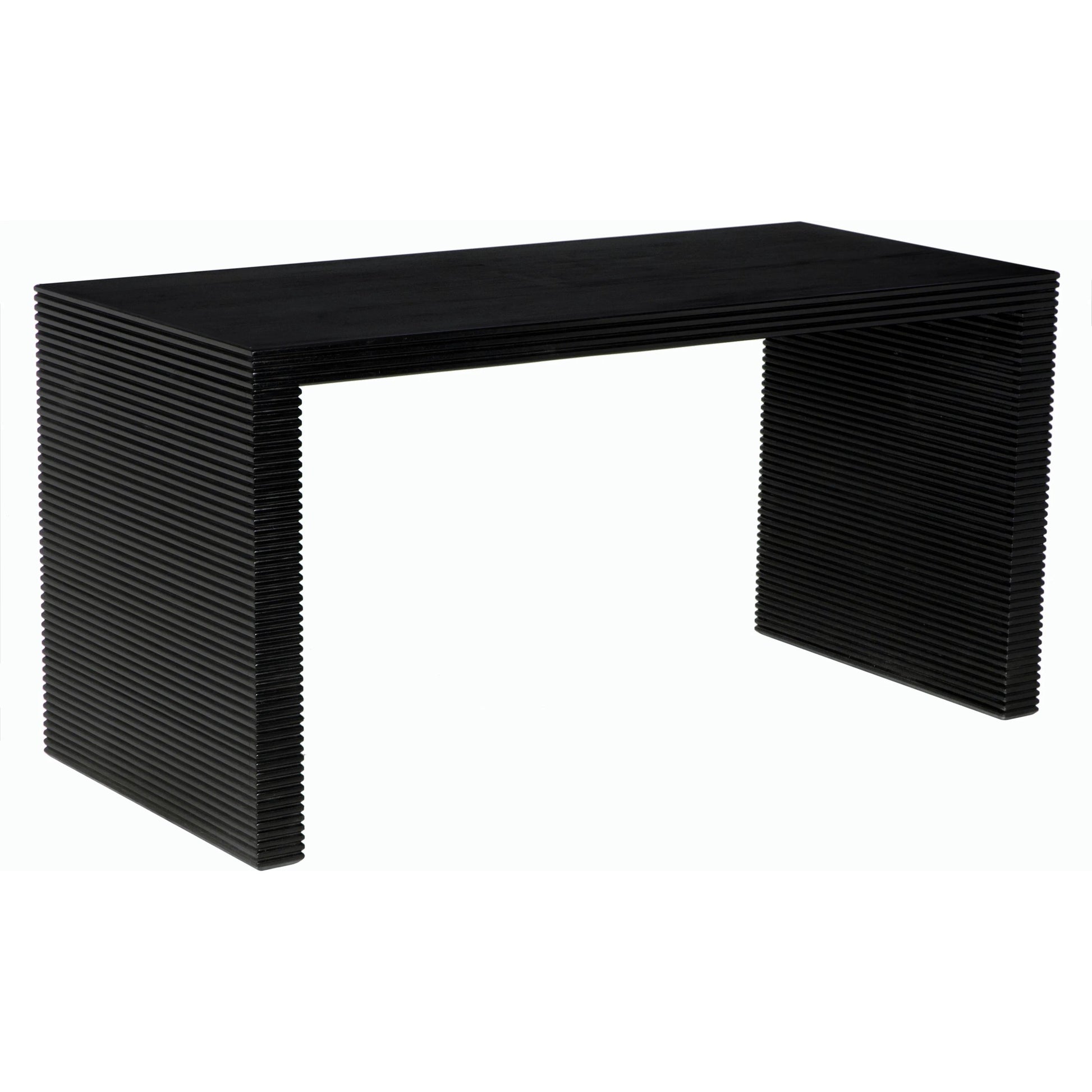 Manhattan Desk by Noir in hand rubbed black. Made from mahogany and veneer in a modern style.