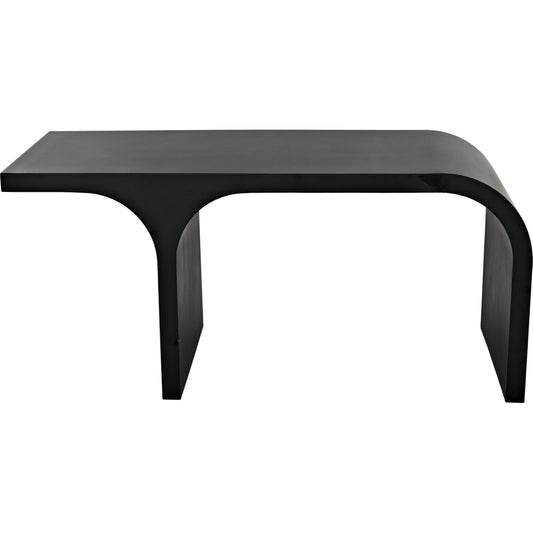 Maximus Desk by Noir in black metal. Made from industrial steel in a modern style.