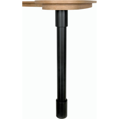 Emory Desk by Noir in natural and matte black. Made from white oak and industrial steel in a modern style.