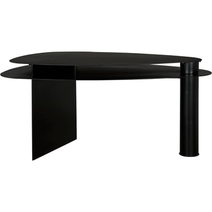 Sita Desk by Noir in matte black. Made from industrial steel in a modern style.
