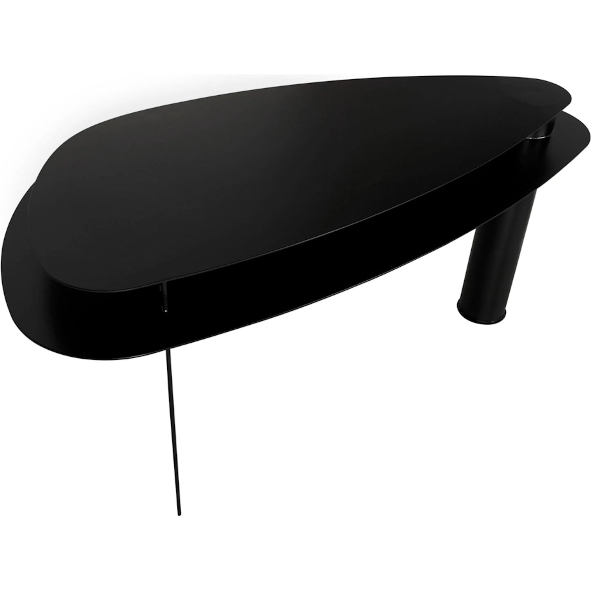 Sita Desk by Noir in matte black. Made from industrial steel in a modern style.