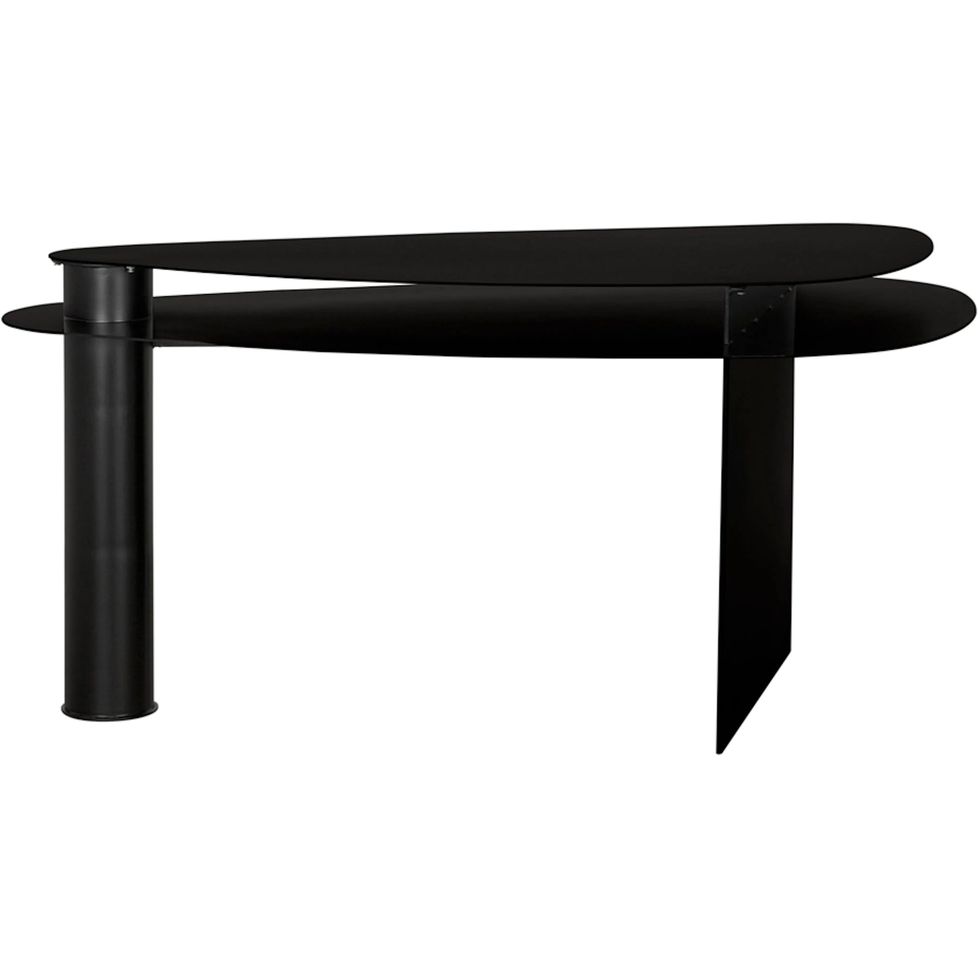 Sita Desk by Noir in matte black. Made from industrial steel in a modern style.