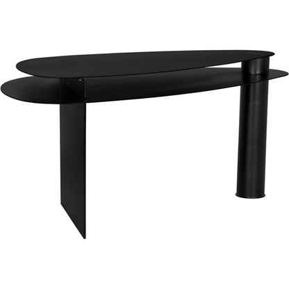 Sita Desk by Noir in matte black. Made from industrial steel in a modern style.