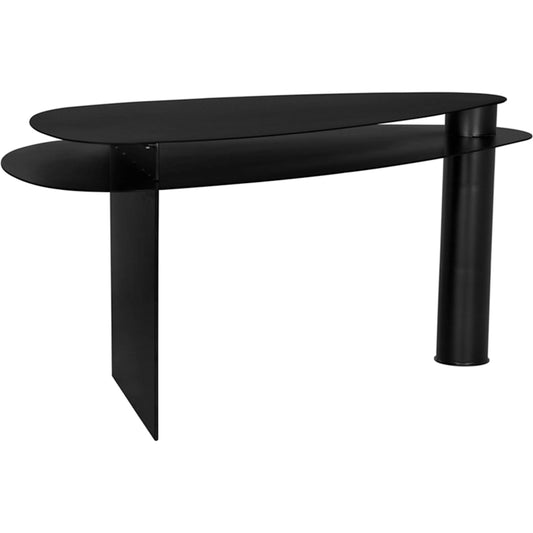 Sita Desk by Noir in matte black. Made from industrial steel in a unique style.