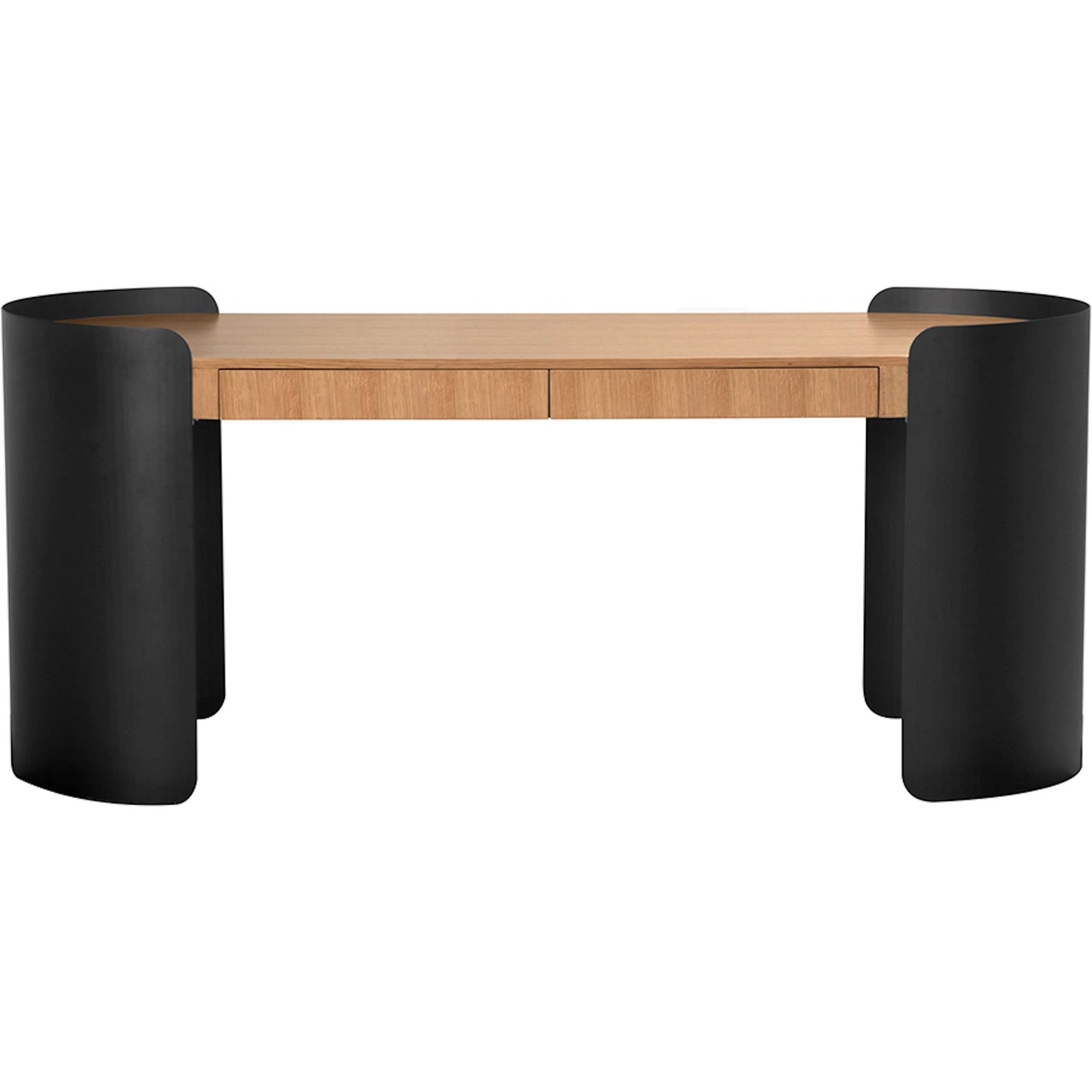 003 SI-2536864 | Additional Silo | Tessio Desk by Noir in matte black, natural oak. Made from iron, white oak in a unique style.