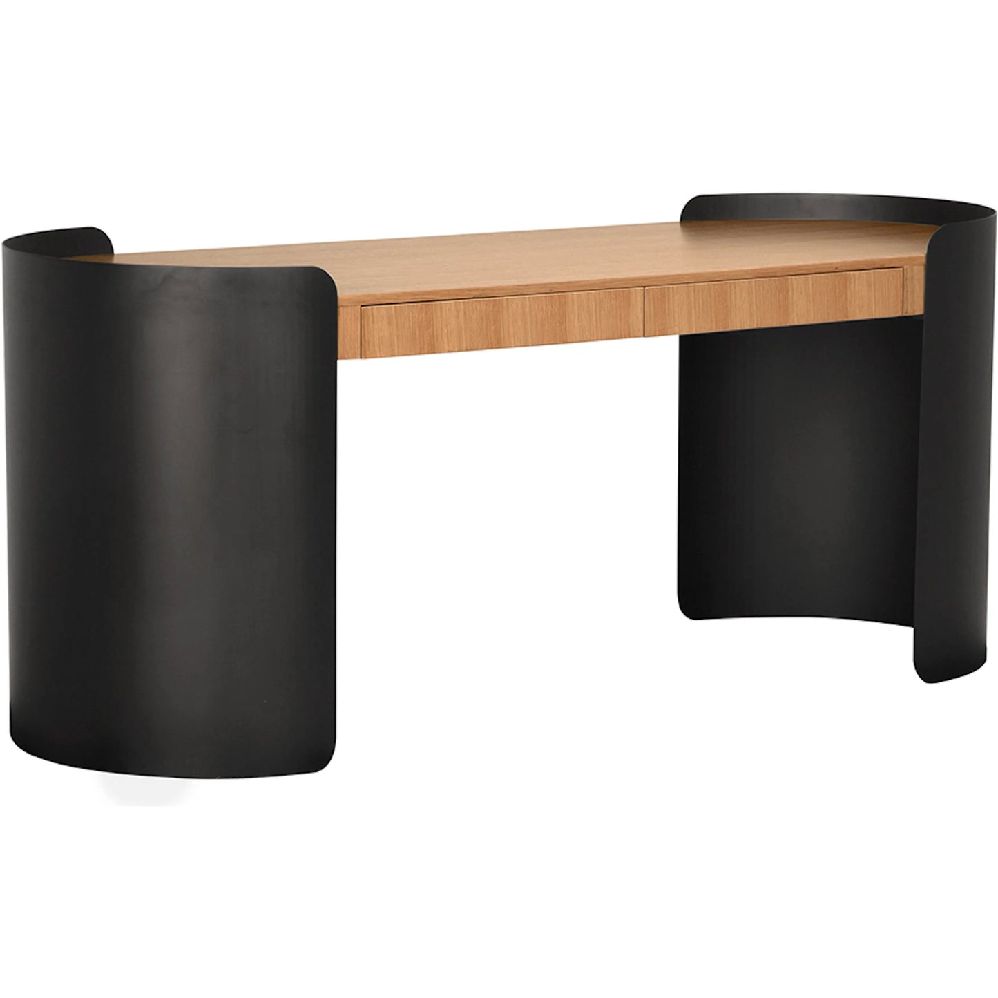 001 SI-2536864 | Primary Silo | Tessio Desk by Noir in matte black, natural oak. Made from iron, white oak in a unique style.