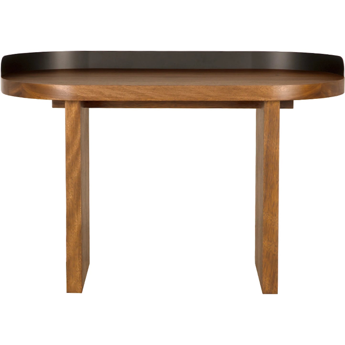 001 SI-2635198 | Additional Silo | Euler Desk by Noir in dark walnut, matte black. Made from walnut, veneer, iron in a unique style.
