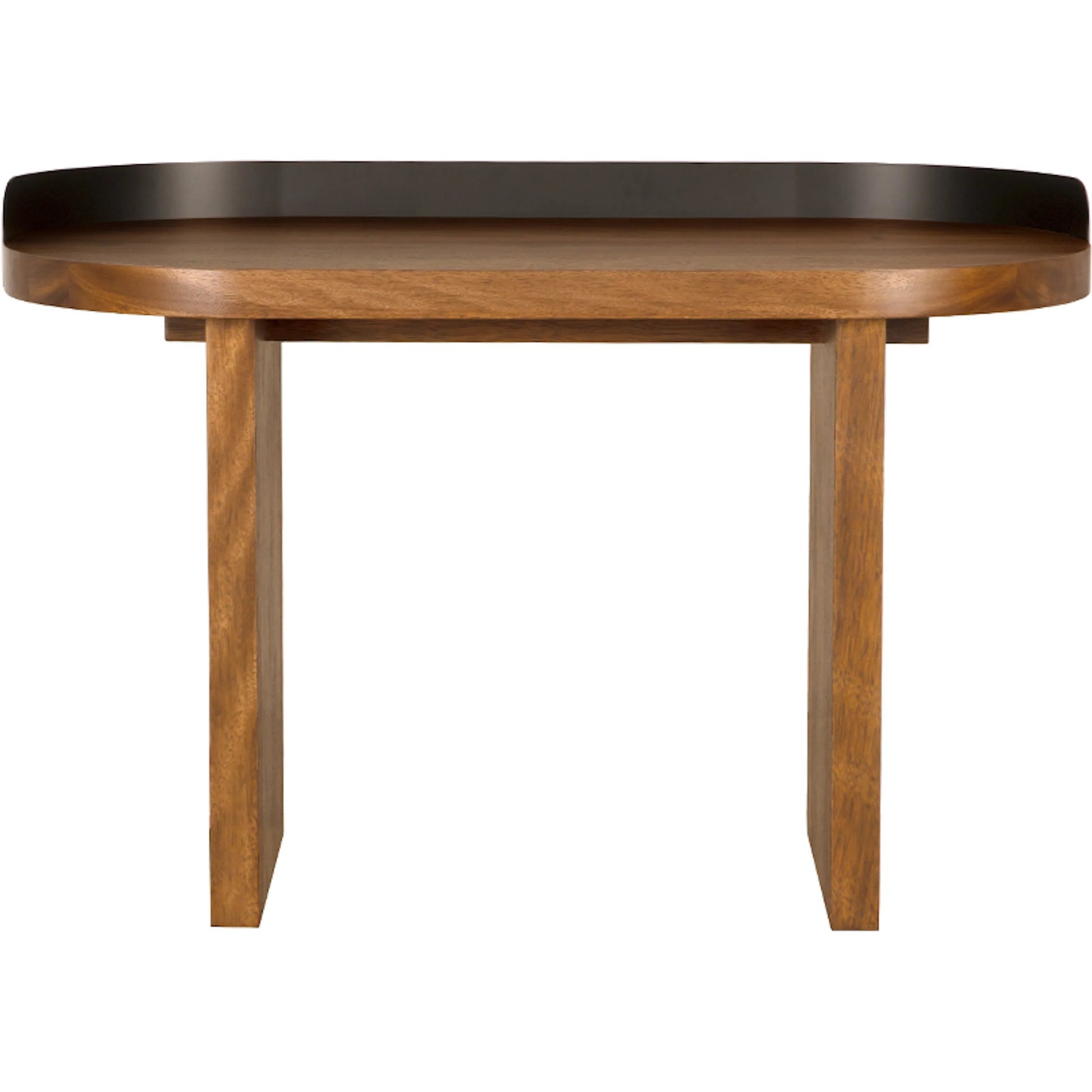 Euler Desk by Noir in dark walnut, matte black. Made from walnut, veneer, iron in a unique style.