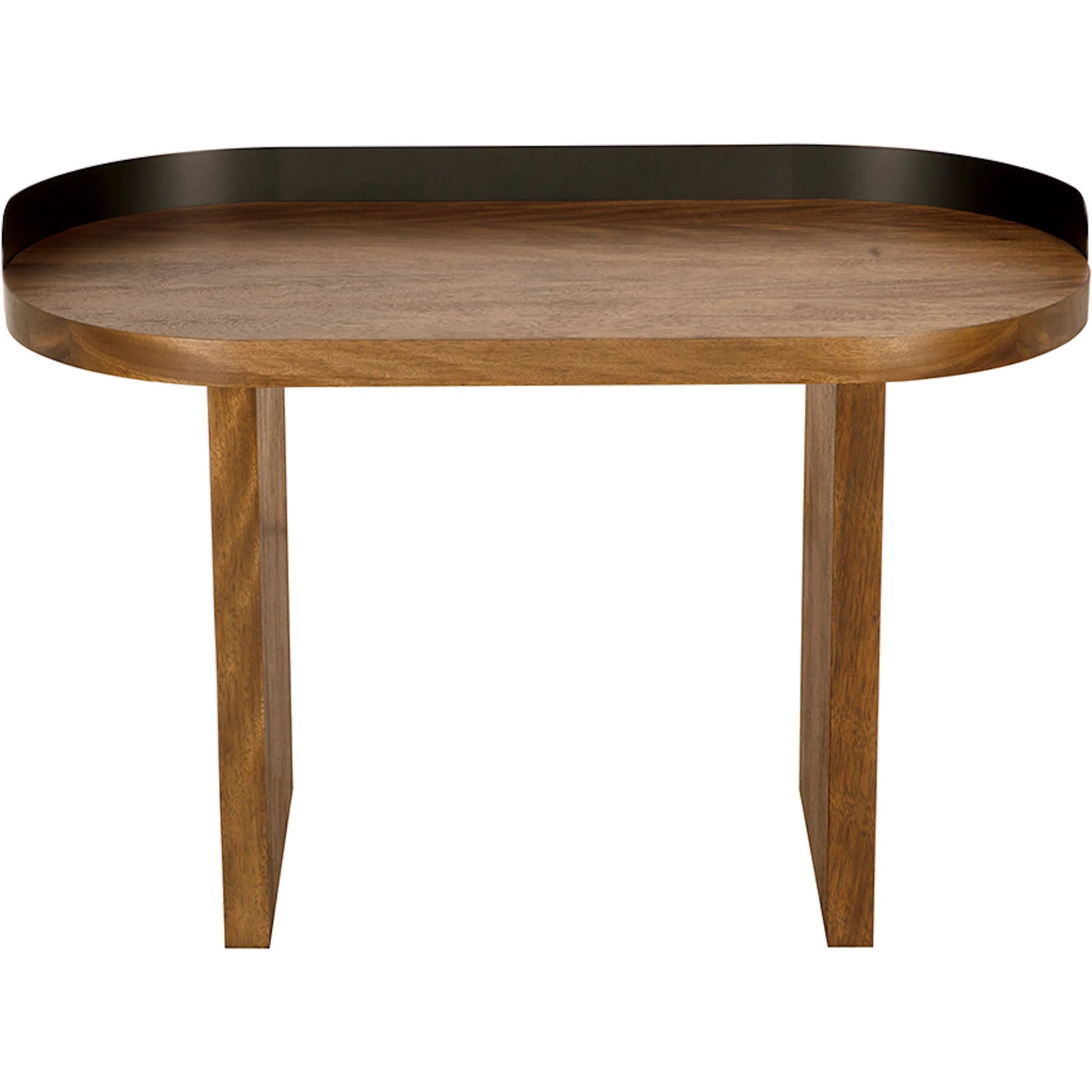 Euler Desk by Noir in dark walnut, matte black. Made from walnut, veneer, iron in a unique style.