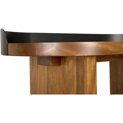 Euler Desk by Noir in dark walnut, matte black. Made from walnut, veneer, iron in a unique style.