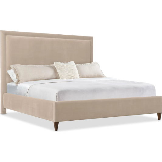 Archives Upholstered Bed by Hooker Furniture in liber oat and classic walnut. Made from wood, fabric in a unique style.